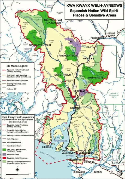 A Map of Squamish Nation Wild Spirit Places